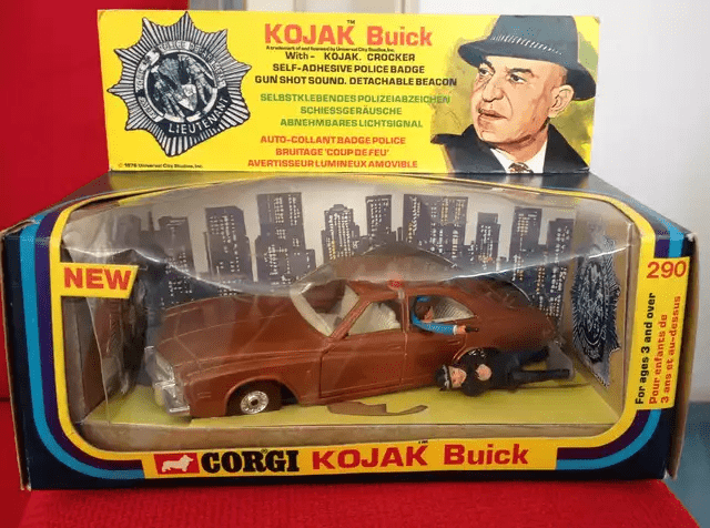 toy car in a box-Buick Regal favored by television show detective kojak